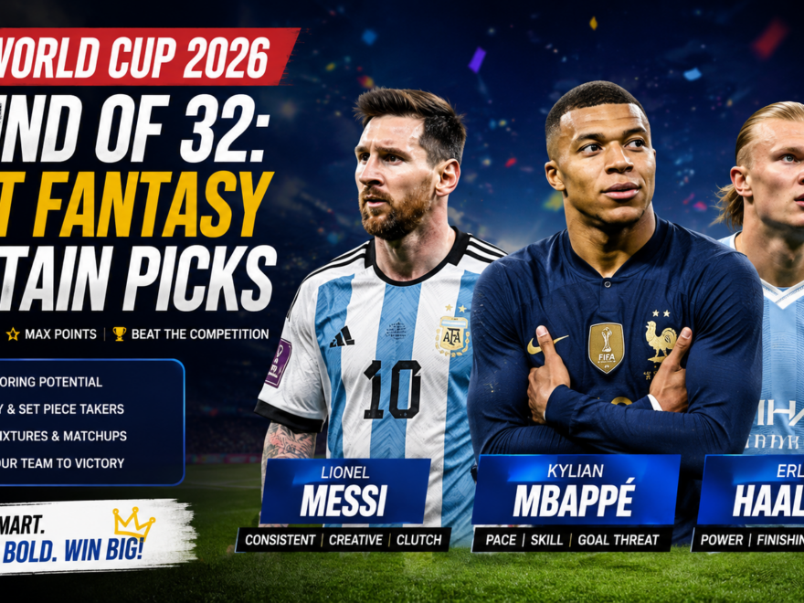 Lionel Messi, Kylian Mbappé and Erling Haaland featured as top fantasy captain picks for the FIFA World Cup 2026 Round of 32