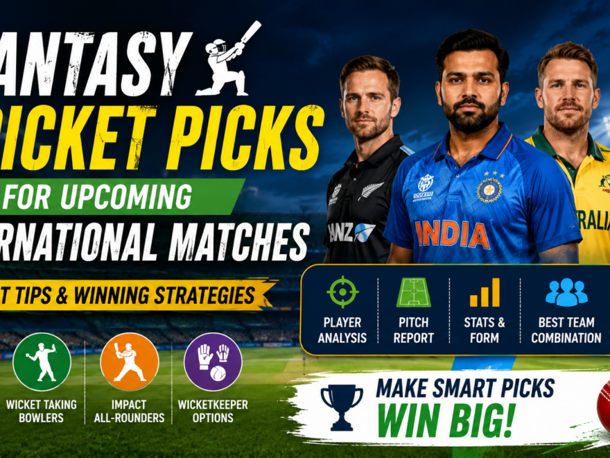Fantasy cricket team selection for upcoming international cricket matches with players, statistics, and match analysis