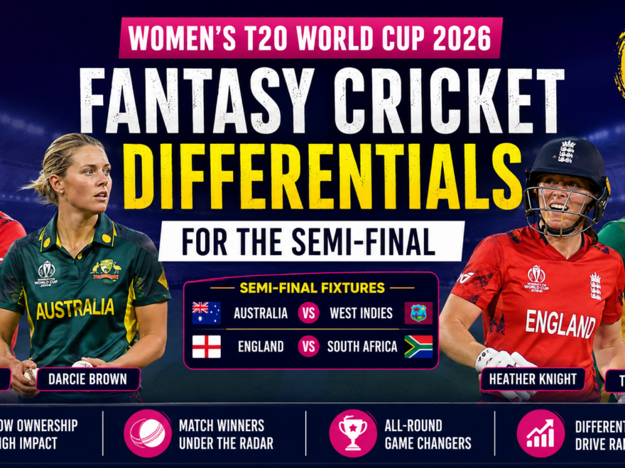 Fantasy Cricket Differentials for the Women's T20 World Cup 2026 Semi-Final featuring Charlie Dean, Darcie Brown, Heather Knight, and Tazmin Brits