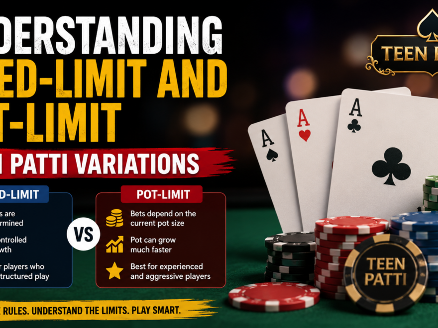 Fixed-limit and pot-limit Teen Patti betting variations