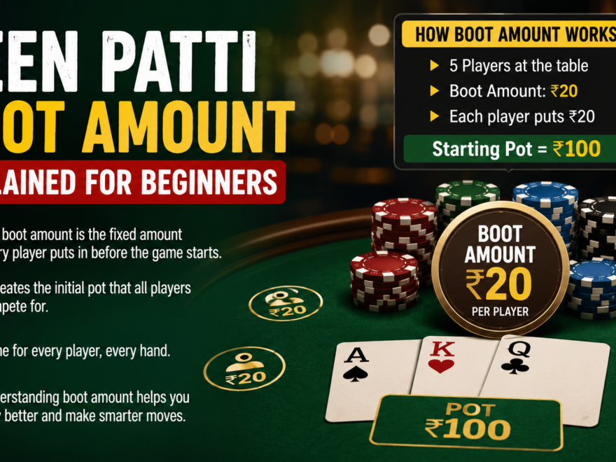 Teen Patti boot amount explained with beginner-friendly gameplay example